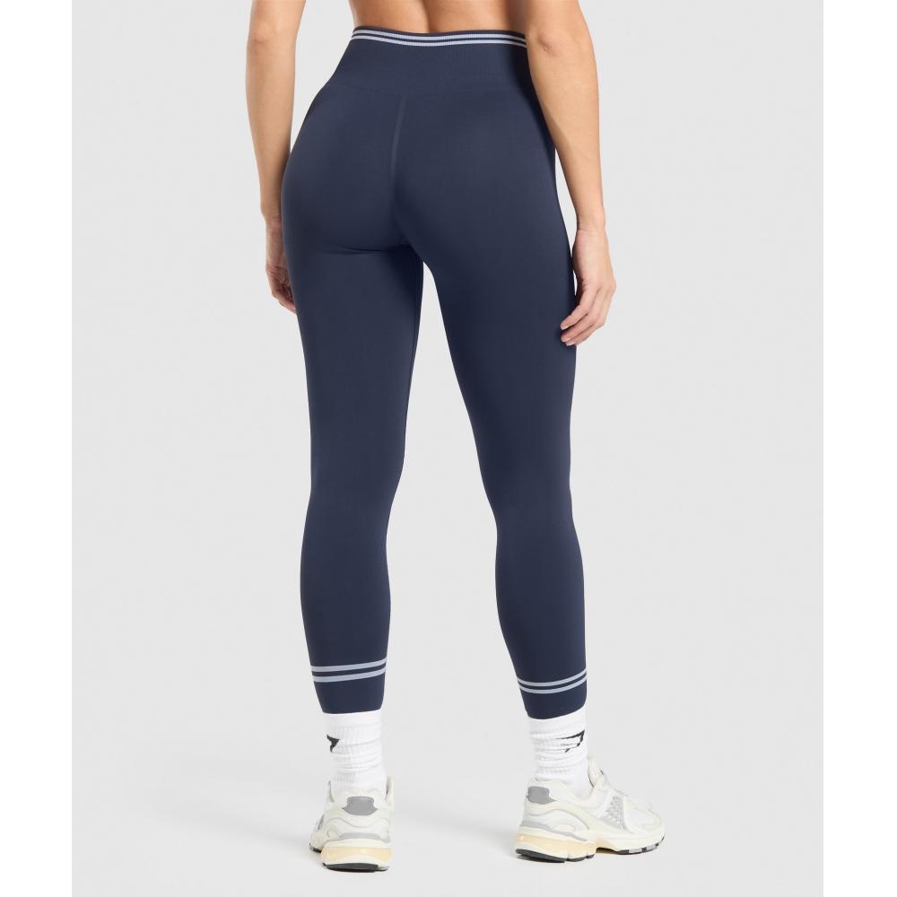 Gymshark Contrast Seamless Leggings Heavy Blue B2c1h Uctn