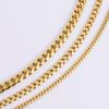 304 Stainless Steel Polished Cuban Chain Necklace: Fashionable Men's and Women's Six-Sided Titanium Clavicle Chain.