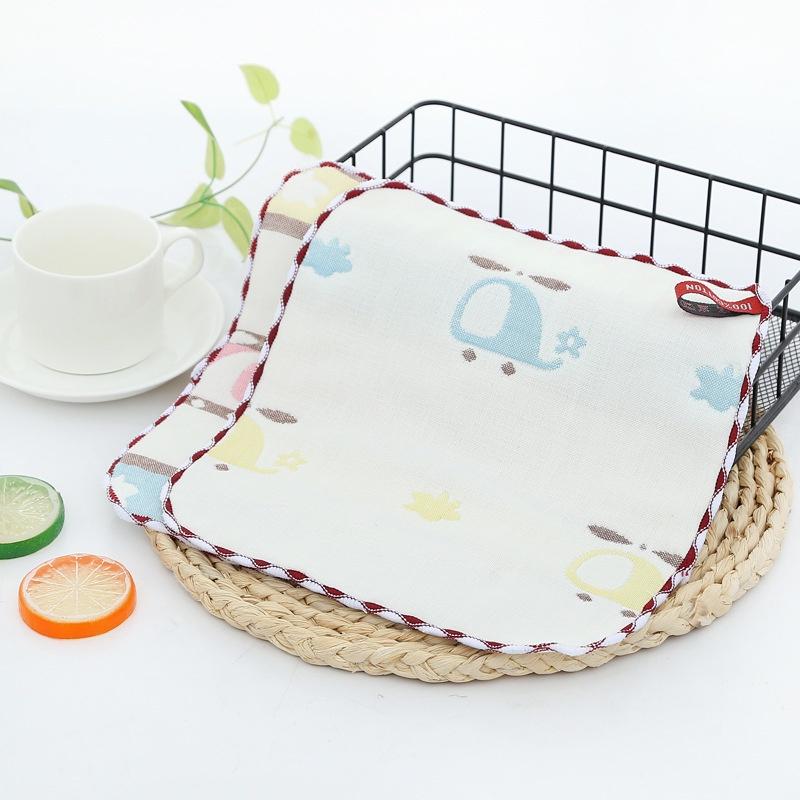 25 x 25 cm, quadratisches Handtuch aus reiner Baumwolle, 6-lagiges kleines Handtuch, Kindergarten-Wischtuch, Gaze-Taschentuch, kleines quadratisches Handtuch aus Baumwolle, Speicheltuch