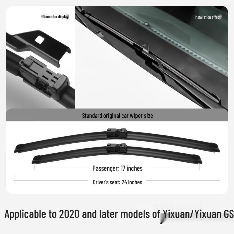2020 Dongfeng Fengshen Yixuan GS Frameless Silent Wiper Blade with Rubber Strip Rear Wiper Single
