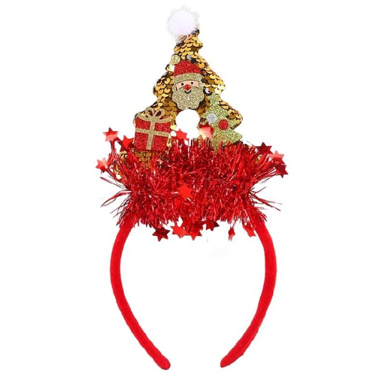 Christmas Decorations Christmas Tree Hairhoop with Sequins Party Gathering Hairband Festival Celebration Props Headwear