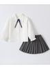 Girls' Autumn Rabbit Police Officer JK Uniform Set - Includes Woolen Pleated Skirt