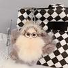 Cute Pompom Keychain Real Fox Plush Ball Keyring Plush Eyeglass Doll Pendant  Key Holder Chain