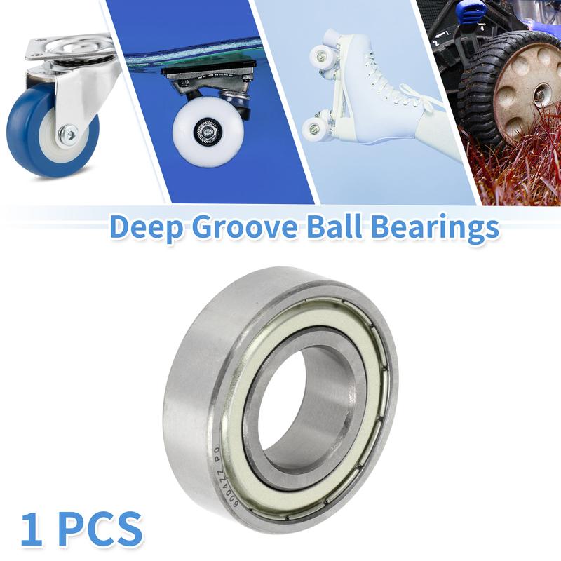 Motoforti 6004ZZ Deep Groove Ball Bearings P0 20x42x12mm Lubricated Bearings Double Metal Seal Scooter Skateboard Wheel