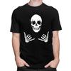 Custom Funny Skeleton Skull T Shirt for Men Pure Cotton Tshirt Leisure Tees Tshirt Slim Fit
