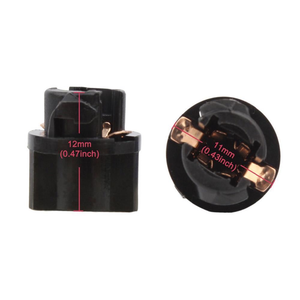 10Pcs T5 LED Twist Socket PC47 Instrument Panel Cluster Replacement Socket Lamp Holder