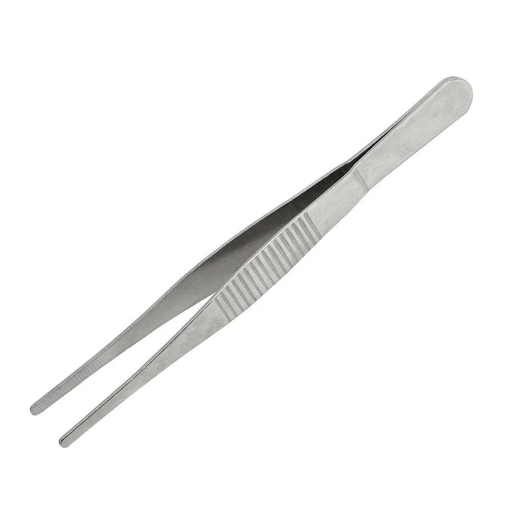 Elbow Straight Precision Thickened Stainless Steel Tweezers Anti-Iodine 12.5Cm-20Cm Long Tweezers Medical Tools