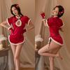 Passion Hanfu Cheongsam Lingerie Set - Women's Christmas Performance Costume