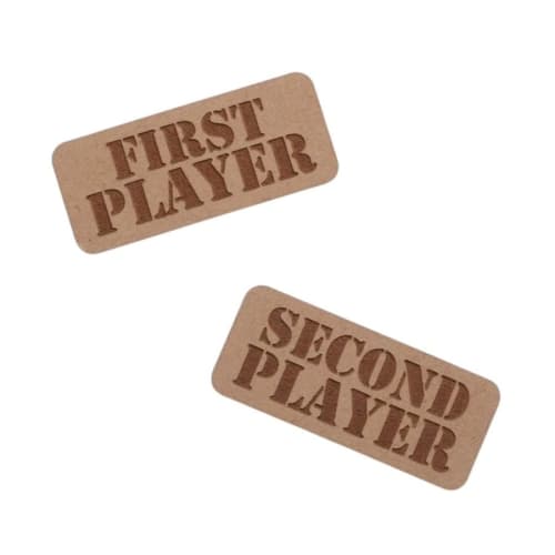 [Wooden Carving] Used Marker [Simple Version] for Pok?mon TCG Card Game (First/Second Player Markers)