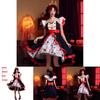 Alice In Wonderland The Red Queen Costume Dress With Polyester Fabric For Halloween Stage Performance Women