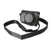 Custodia a sacca per fotocamera a corpo intero in PU-pelle retrò con apertura a tirante e tracolla, Custodia protettiva per Canon G7 X Mark III / SX740 HS