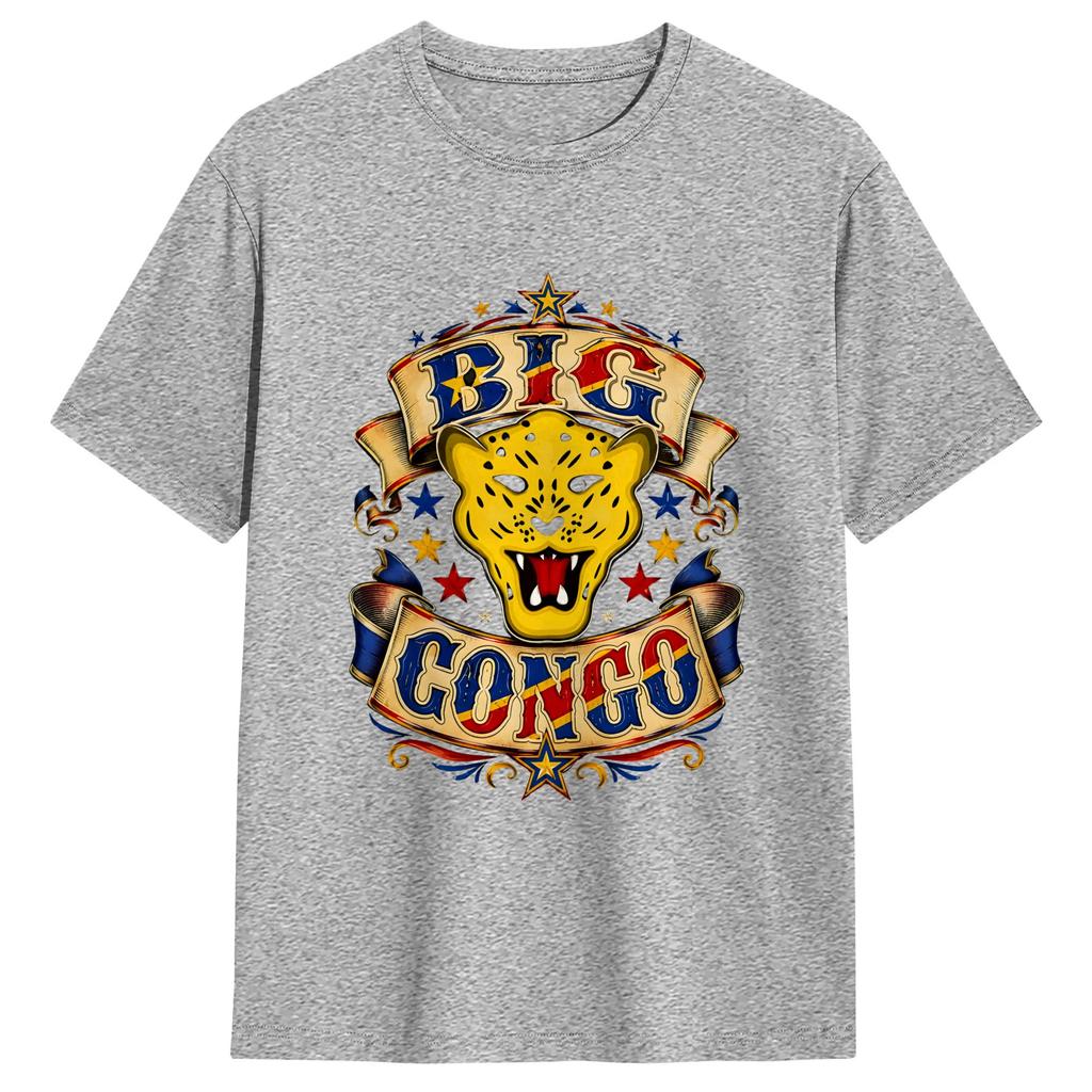 Congo Flag T Shirts Unisexs 100 Cotton Humorous TShirt O Neck Tee Shirt Short Sleeve Tops Printing