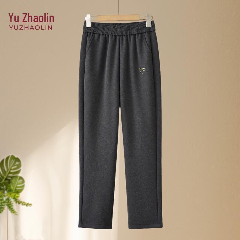 YUZHAOLIN Women s High-Waist Elastic Waist Winter Casual Pants 4XL