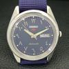 VINTAGE SEIKO 5 AUTOMATIC JAPAN 6309A MENS ARABIC BLUE DIAL WATCH a701345-5