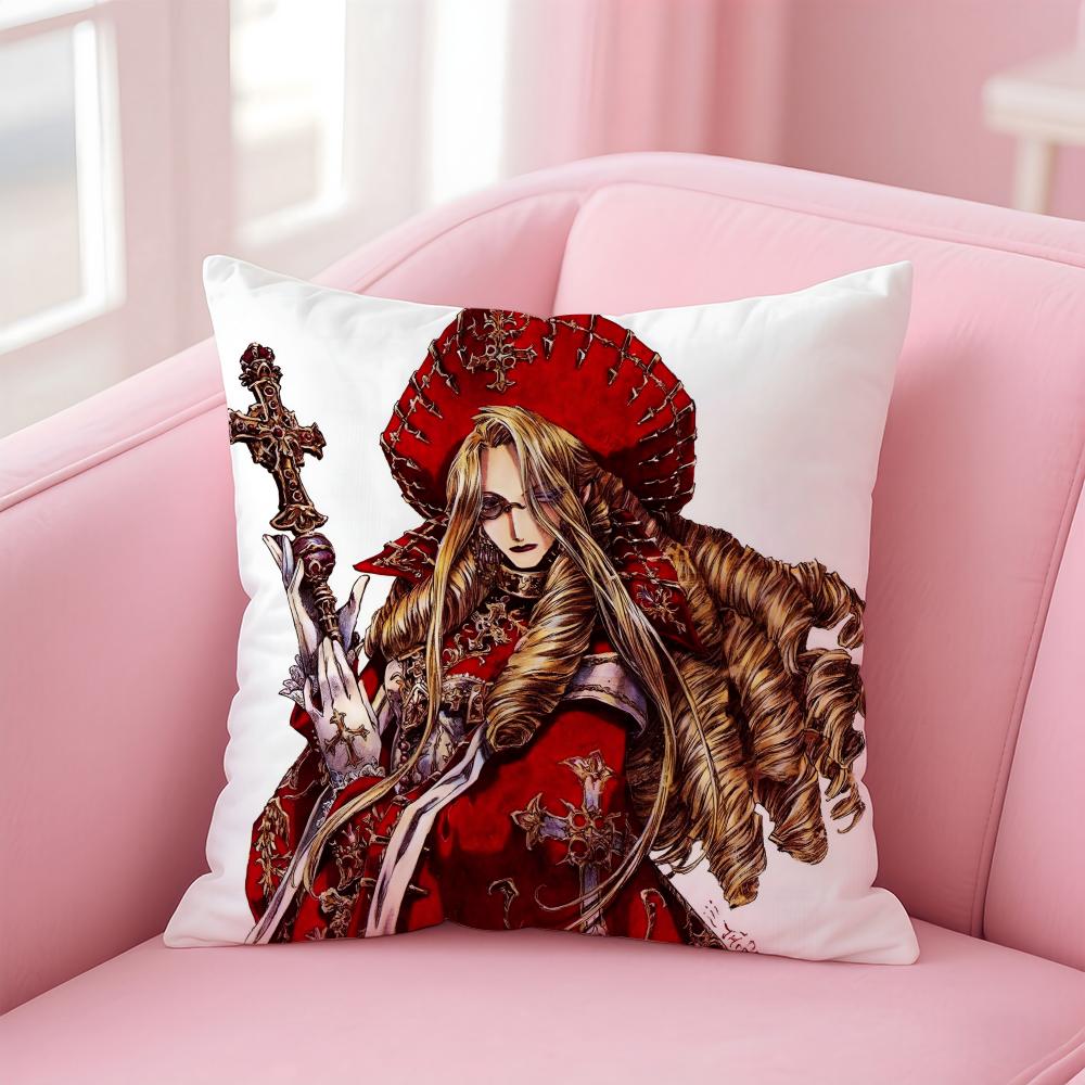 Hot Anime TTrinity BloodS Cushion Cover Pillowcase Short Plush Invisible zipper Room Sofa Cushion Cover