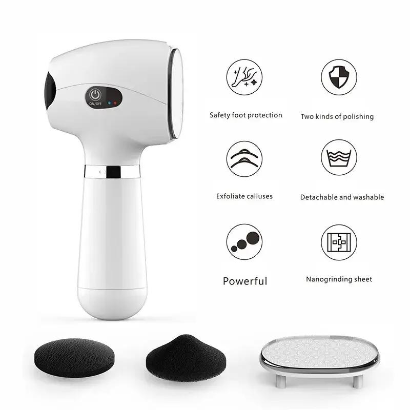 Portable Electric Foot Grinder Heel Exfoliation Pedicure Tool Peel Callus Remover 3 Speed Exfoliator Foot Dead Skin Removal