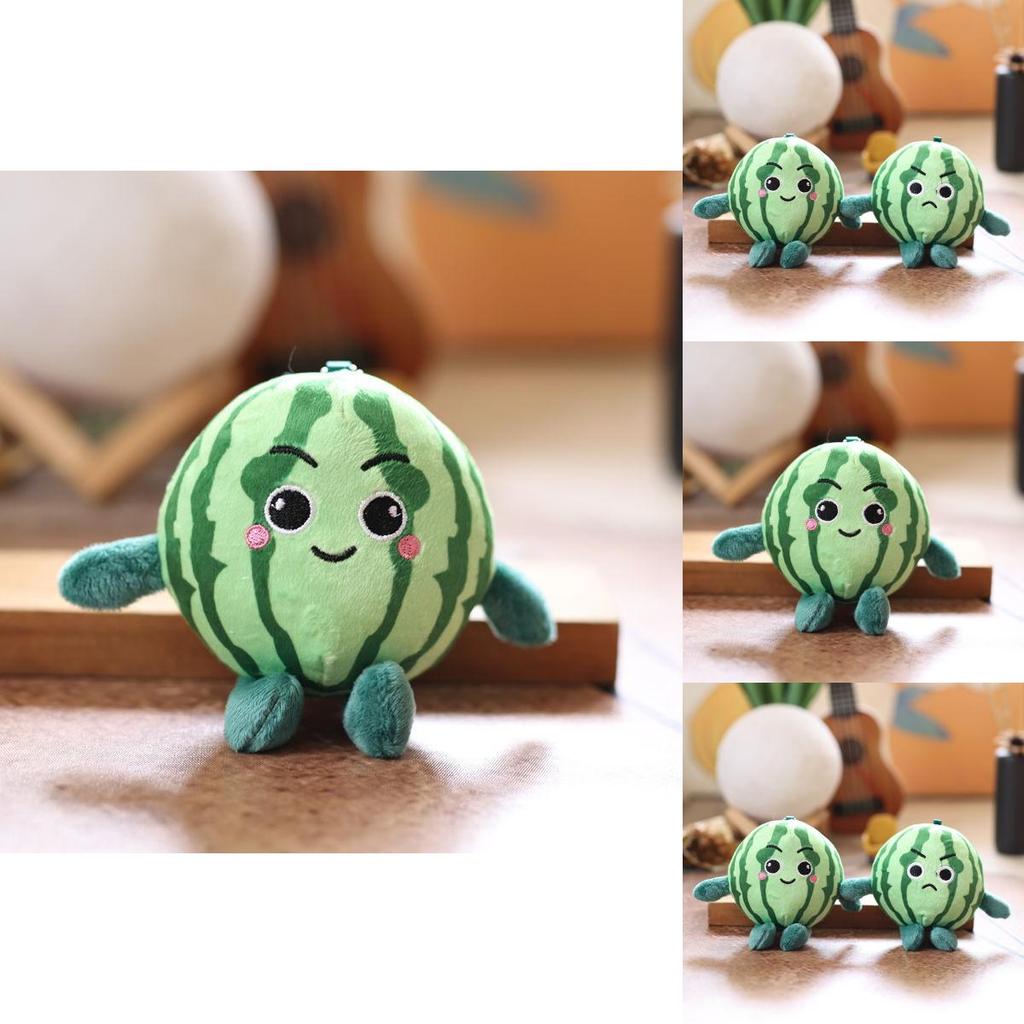 Uroczy pluszowy breloczek z arbuzem z miękkim krótkim włosem do dekoracji torby i na prezenty