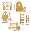 Wood Ornament Doll House Micro Landscape Dollhouse Garden Wooden Craft Miniature Fairy Elf Door