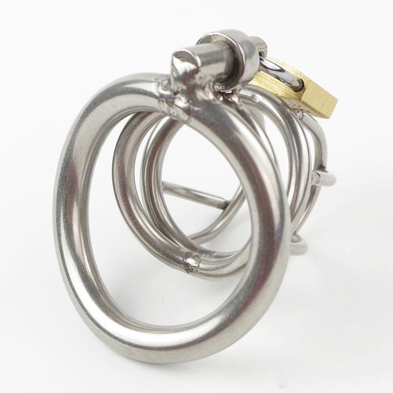 Stainless Steel Male Chastity Cage Cock Lock