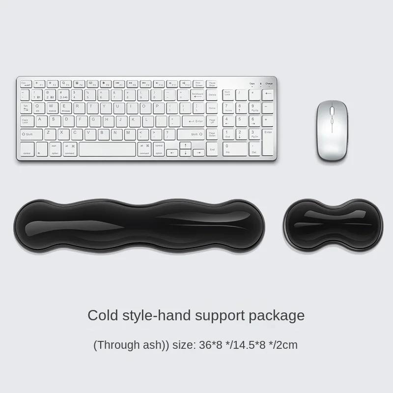 Ergonomic Mouse Pad Wrist Antislip Silicone Transparent Wrist Brace Support Mat Memory Wrist Pad Computer Laptop Keyboard Mat