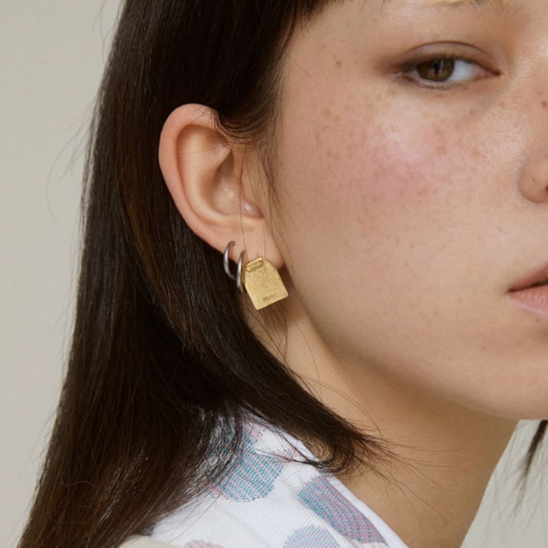 Tibaeg TIBAEG SIGNATURE GOLD EARRING GD T-bag Signature Gold Earrings Gold