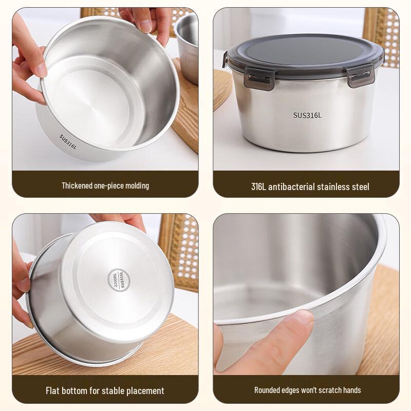 DM 316 Stainless Steel Food Grade Lard Container with Lid