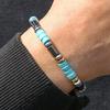 Men’s Natural Stone Bracelet Casual Jewelry Accessory with Gold-Tone Accents, No Pendant Design for Daily Wear and Gift Use