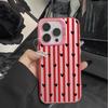 Case for Realme 15 14 13 12 Pro Plus 11 10 Pro 8 5G C63 C55 C53 C51 C61 C25 C21Y C25Y Red Stripe Love Heart  Plating Pink Cover