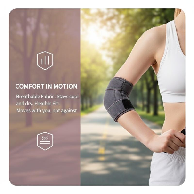 1Pc Elbow Support Gym Sport Elbow Protective Pad Elastic Sleeve Elbow Brace Absorb Sweat Sport Basketball Volleyball Tennis Arm