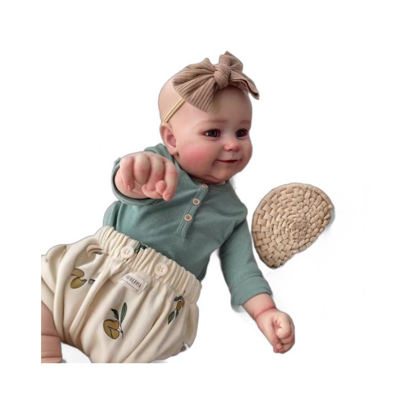 60CM Reborn Toddler Popular Cute Girl Maddie Doll with hand-Root Hair Soft Cuddle Body High Quality Doll