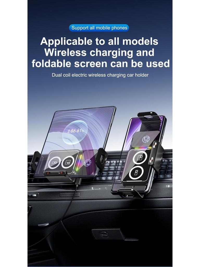 Foldable Car Phone Holder with Screen Bracket - 2026 Navigation Edition