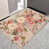 Rose Printed Pattern Mat Bathroom Absorbent Bedroom Door Rug Kitchen Balcony Living Room Entrance Carpet Home Decor Decoration