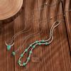 1 SET Bead Multilayer Turquoise Necklace Ethnic Style Bohemian Style Clavicle Chain  Vacation