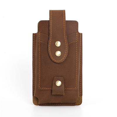New Cross Border Crazy Horse Leather Men's Mobile Waist Bag Head Layer Leather Outdoor Sports Retro Construction Site Bag