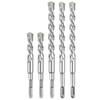 Square Shank 4-Flute Impact Drill Bit for Concrete, Round Shank 2-Flute Hole-Enlarging Drill Bit 150MM