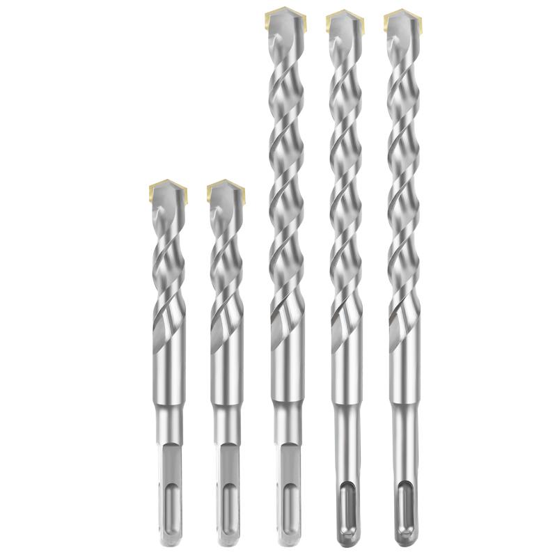 Square Shank 4-Flute Impact Drill Bit for Concrete, Round Shank 2-Flute Hole-Enlarging Drill Bit 150MM