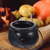 1PC Witches Halloween Decorations Cauldron Basket Trick Treat Kettle Candy Bowl Bucket Plastic Pot Child