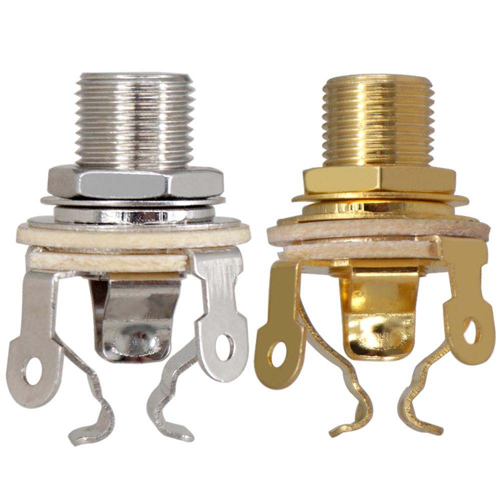 2Pcs 1/4 Inch 6.35Mm Guitar Mono Jack Socket Electric Guitar Mono Jack Mono Output Jack Guitar Accessories