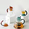 OULOVECO Teapot, Lightweight, High-Quality Nordic Design, Heat-Resistant Glass Teapot, Suitable for Direct Heat, Perfect for Fruit Tea, Afternoon Tea,