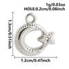 6pcs Fashion Pendant Alien Spaceship Moon Stainless Steel Charms For Jewelry Making Bag Kychain Charm DIY Necklace Earrings Bulk