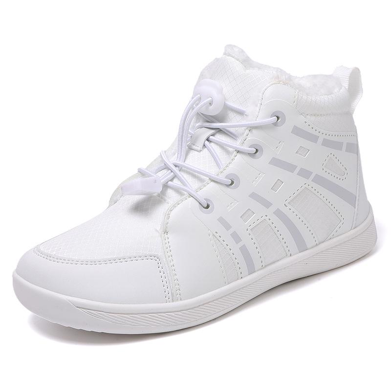 

Plush Lined Kids Cotton Snow Boots with Soft Rubber Sole - Warm, Wear-Resistant, Cold-Proof for Boys and Girls. 29 білий