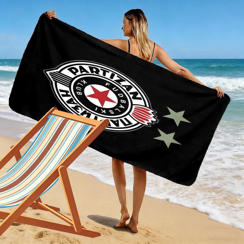 Partizan Poster Druck Strandtuch, Großes Weiches Schnelltrocknendes Handtuch für Strand Camping Schwimmen