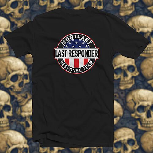 Последние responders ХЛОПКОВАЯ ФУТБОЛКА Пожарный EMS Полиция Общественная служба Унисекс Футболка XL