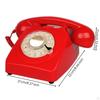 Classic Rotary Desk Phone Metal Bell Chime Retro Vintage Wired Telephone for