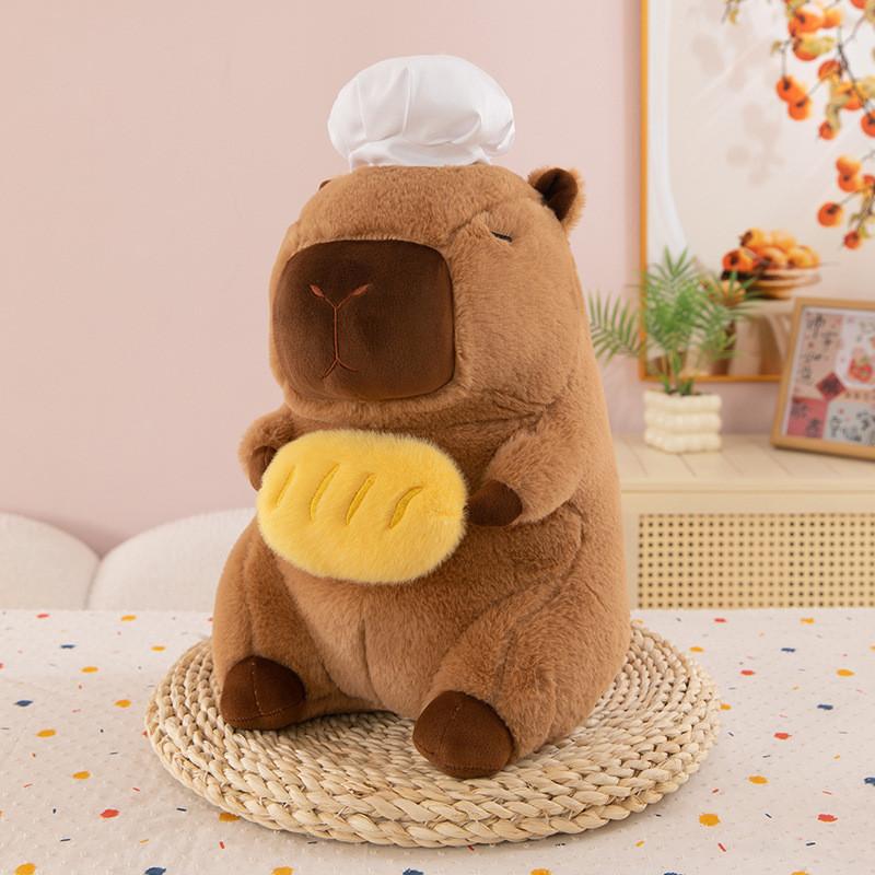 Toy Capybara Plush Chef Design Doll Birthday Gift Party Accessory Decoration