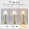 Retro LED Table Lamp E27 Rope Pleated Fabric Iron Touch Tricolor Light USB Charging For Living Bedroom Decorative LED Table Lamp