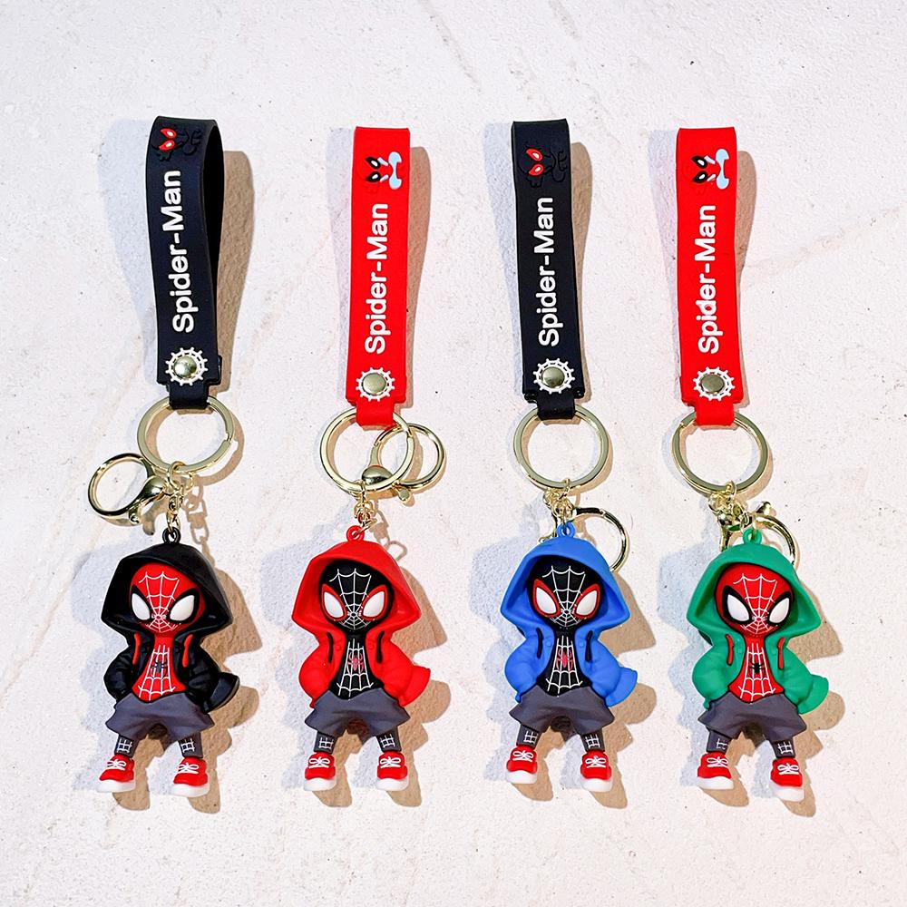 The Amazing Spider-man Movie Animation Miles Dressed Up As A Key Chain Anime Accessories Cute Cartoon Character Gwen Spider Man