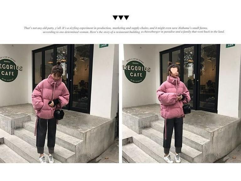 Women's Spring/Summer Loose Fit Korean-Style Thickened Cotton-Padded Coat
