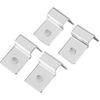 4Pcs Pssopp Aquarium Cover Bracket, Fish Glass Cover Clip Stainless Steel Aquarium Glass Covers Support Bracket Holders Universal Lid Clips for