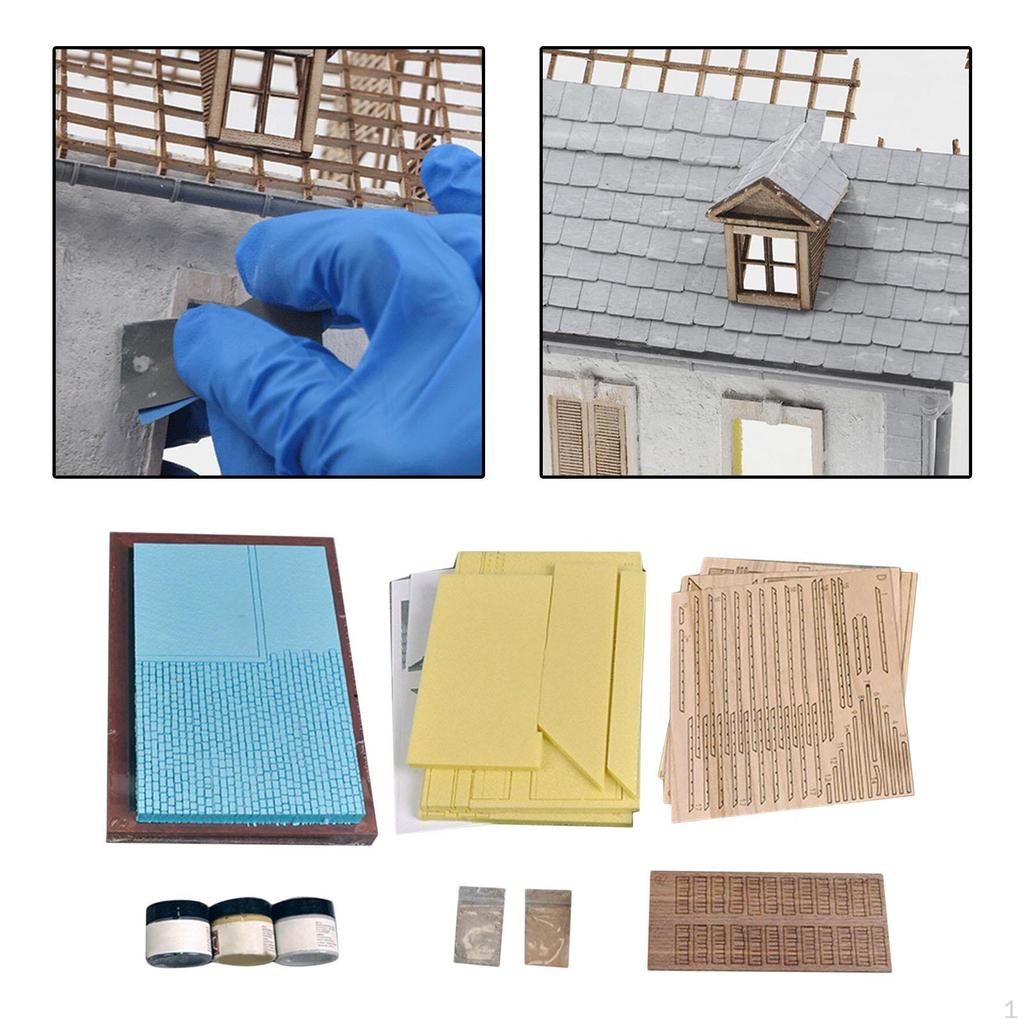 Unpainted 1/35 Building Model Kits Ruins Puzzles with for Landscape